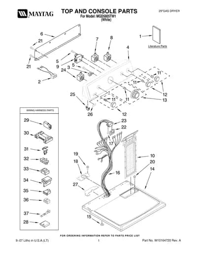 TOP AND CONSOLE PARTS