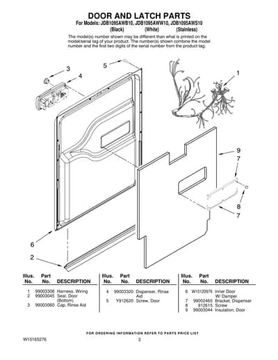 DOOR AND LATCH PARTS