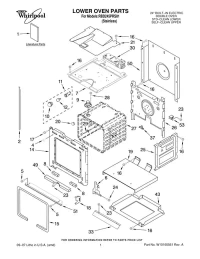 LOWER OVEN PARTS