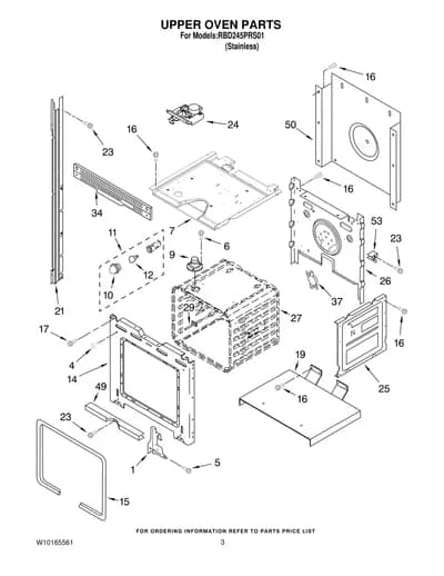 UPPER OVEN PARTS