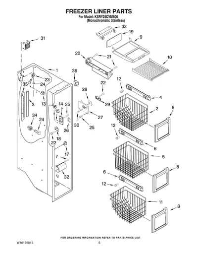 FREEZER LINER PARTS