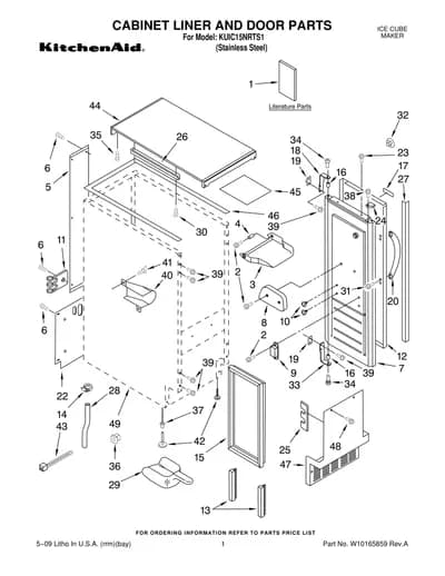 CABINET LINER AND DOOR PARTS