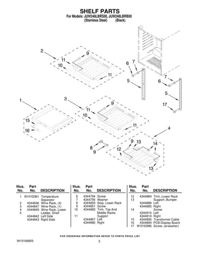 SHELF PARTS