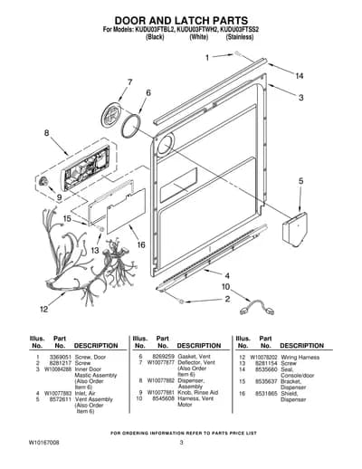 DOOR AND LATCH PARTS