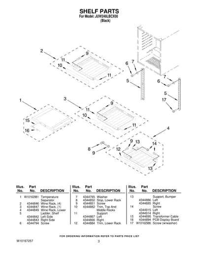 SHELF PARTS