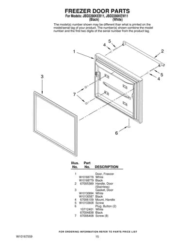 FREEZER DOOR PARTS