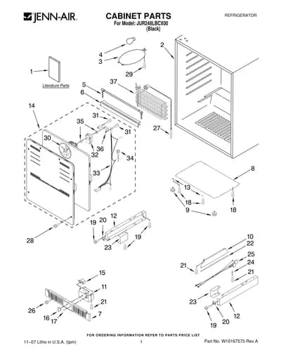 CABINET PARTS