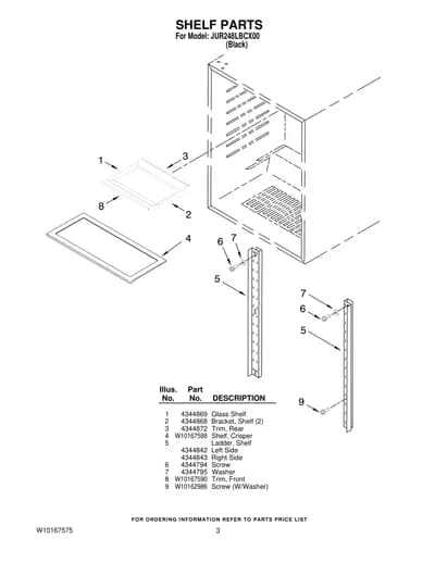 SHELF PARTS