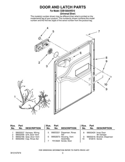 DOOR AND LATCH PARTS