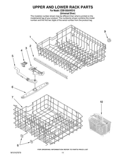 UPPER AND LOWER RACK PARTS