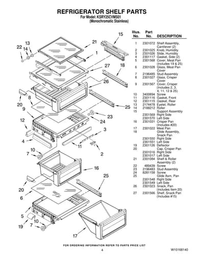 REFRIGERATOR SHELF PARTS