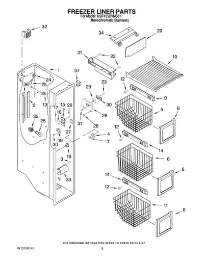 FREEZER LINER PARTS