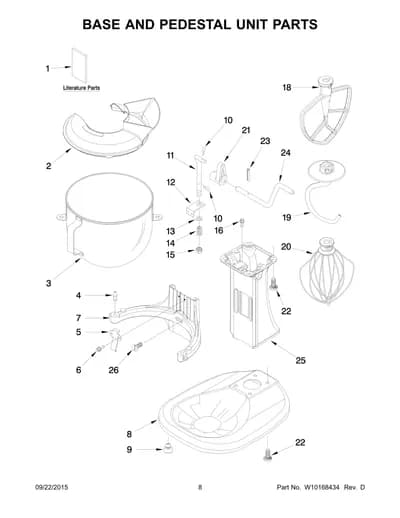 BASE AND PEDESTAL UNIT PARTS