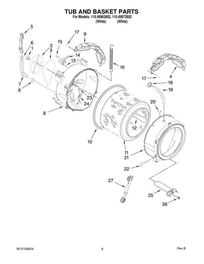 TUB AND BASKET PARTS