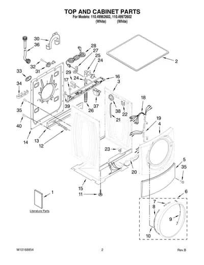 TOP AND CABINET PARTS