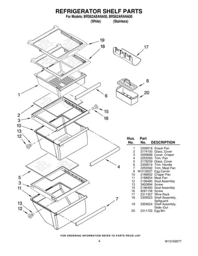 REFRIGERATOR SHELF PARTS