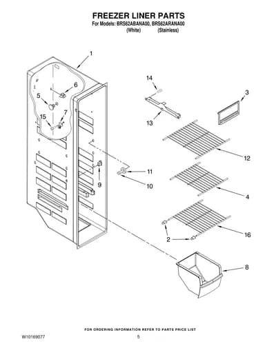 FREEZER LINER PARTS