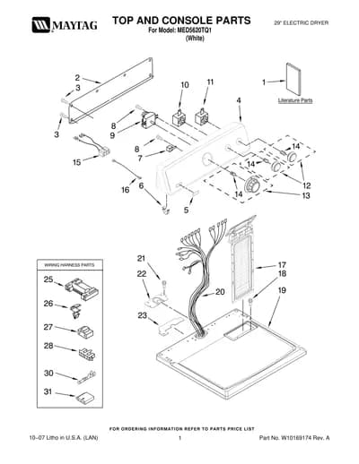 TOP AND CONSOLE PARTS