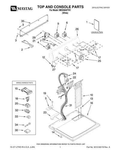 TOP AND CONSOLE PARTS