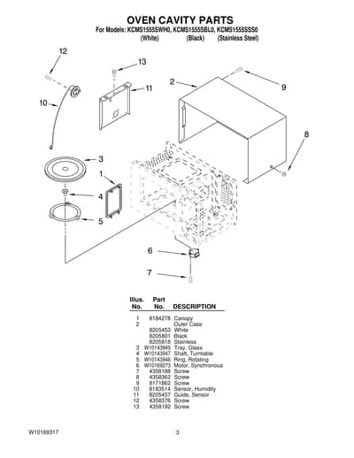 OVEN CAVITY PARTS