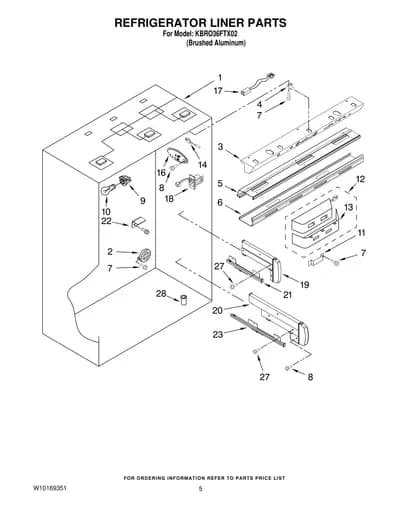REFRIGERATOR LINER PARTS