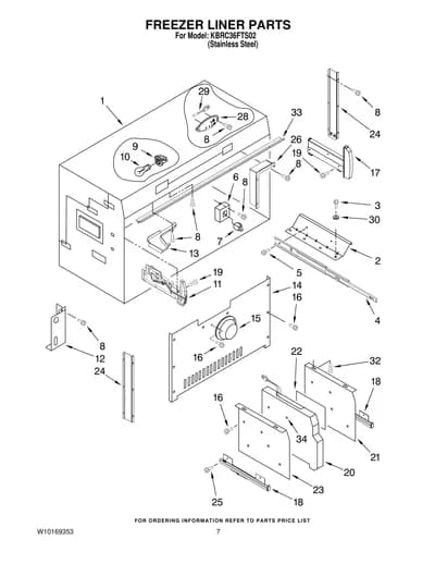FREEZER LINER PARTS