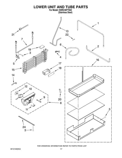 LOWER UNIT AND TUBE PARTS