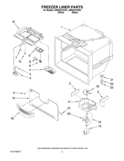 FREEZER LINER PARTS