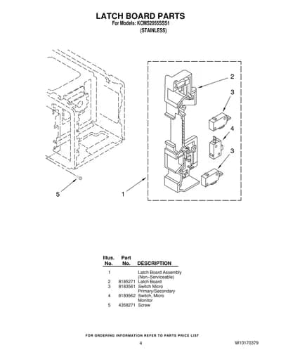 LATCH BOARD PARTS
