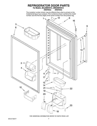 REFRIGERATOR DOOR PARTS