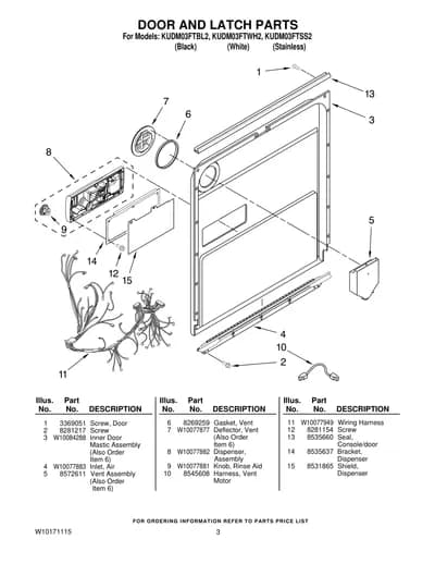 DOOR AND LATCH PARTS