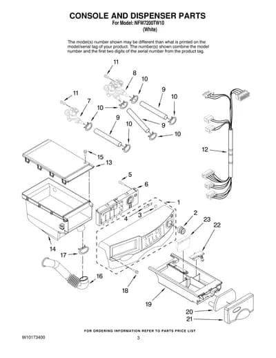CONSOLE AND DISPENSER PARTS