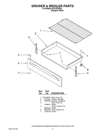DRAWER & BROILER PARTS