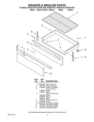 DRAWER & BROILER PARTS