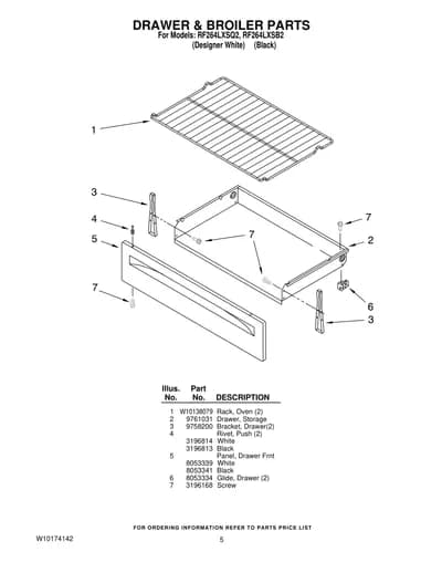 DRAWER & BROILER PARTS