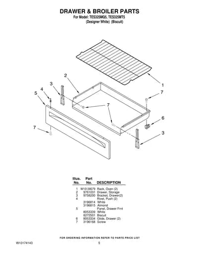 DRAWER & BROILER PARTS