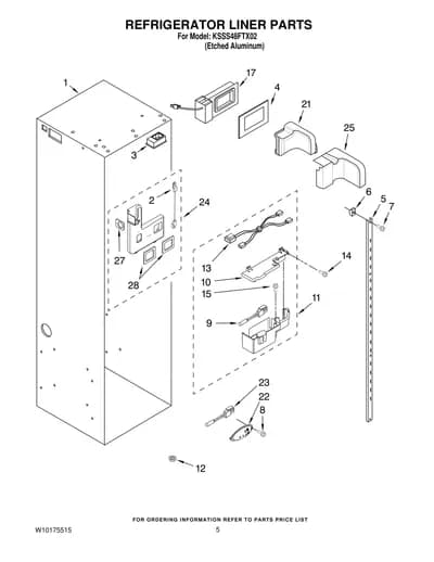 REFRIGERATOR LINER PARTS