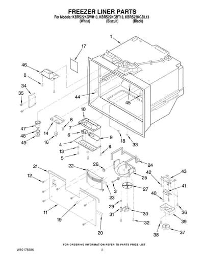 FREEZER LINER PARTS