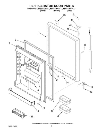 REFRIGERATOR DOOR PARTS
