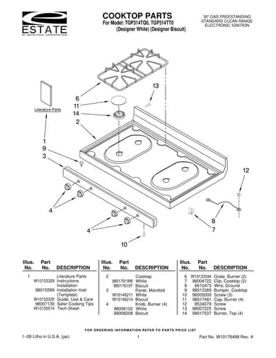 COOKTOP PARTS