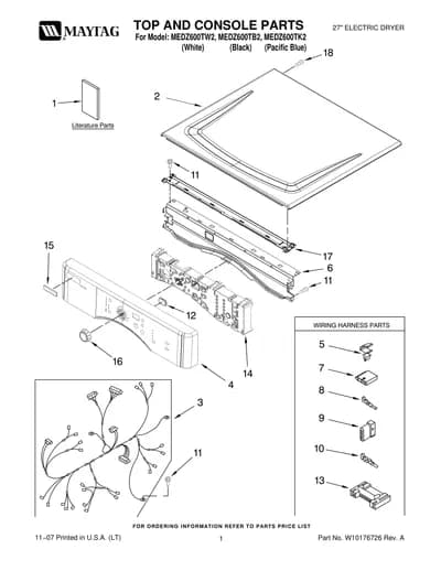 TOP AND CONSOLE PARTS