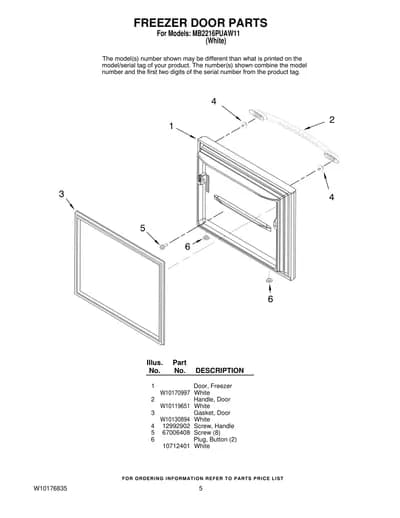 FREEZER DOOR PARTS