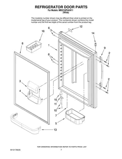 REFRIGERATOR DOOR PARTS