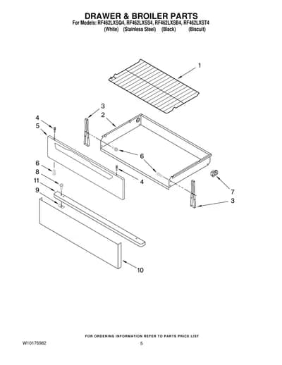DRAWER & BROILER PARTS