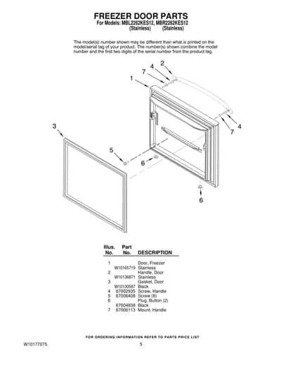 FREEZER DOOR PARTS