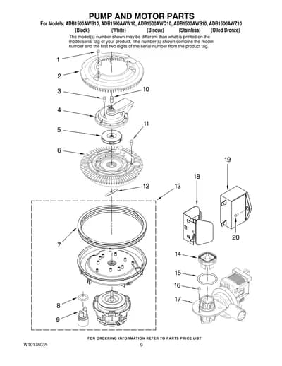 PUMP AND MOTOR PARTS
