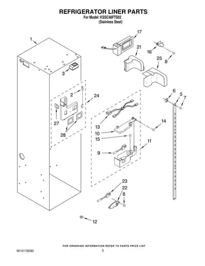 REFRIGERATOR LINER PARTS