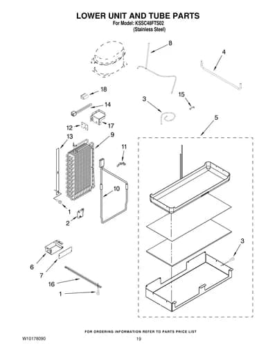 LOWER UNIT AND TUBE PARTS