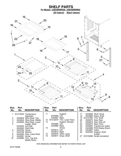 SHELF PARTS