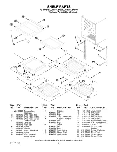 SHELF PARTS